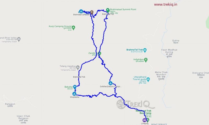 brahmatal trek distance in km
